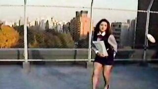 Lady caught panty pooping outdoor