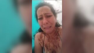 Slutty mature whore easting shit and puking