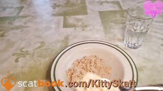 POV horny GF enhances your lunch with shit