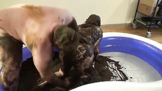 Fat dude banging shit covered slut