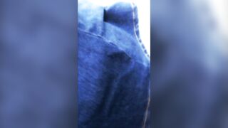 Very hot blonde panty pooping