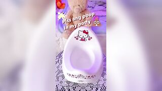 Piss and poop in my new potty