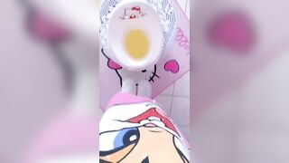 Piss and poop in my new potty