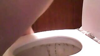 Pissing and pooping in the toilet