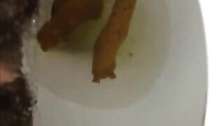 Hairy slut lady pooping compilation