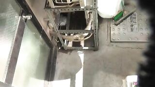 Runny shitting in the warehouse