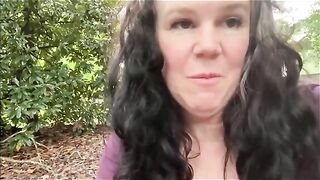 Nasty amateur gal pooping in the forest