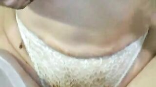 Nasty retro babe panty poop