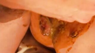 Scat eating and fucking show