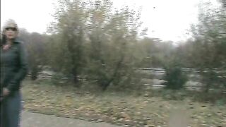 Several girls take turns for pissing