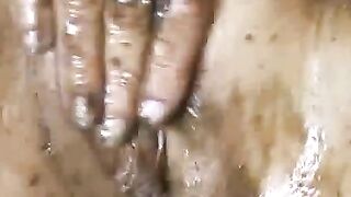 Seductive bitch smearing shit