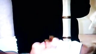 Mature dude gets covered with warm shit