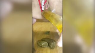 Shit double penetration panties in the ass