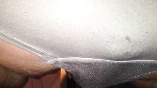 Shitting panties closeup