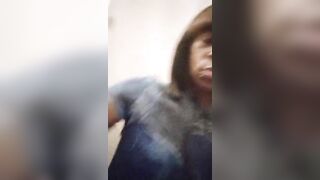 Slim black woman and hot pooping asshole closeup