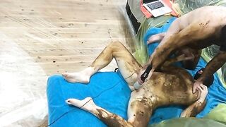 Slut gets scat covered while getting fucked