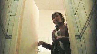 Dirty amateur lady pooping in the toilet