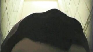 Dirty amateur lady pooping in the toilet