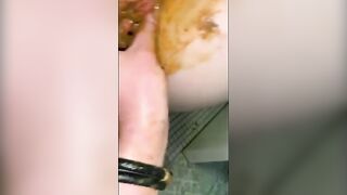 Slutty wife gives sloppy shit blowjob