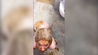 Slutty wife gives sloppy shit blowjob