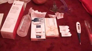 Treatment with laxative suppositories closeup
