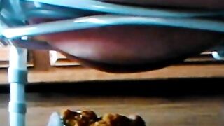 Wanking to fat girl's shit