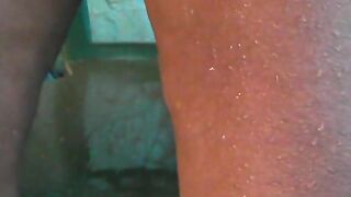 Water shit running out of her ass