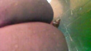 Water shit running out of her ass