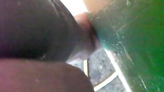 Water shit running out of her ass