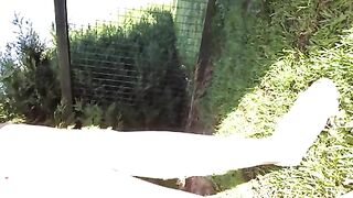 Stunning milf spread legs for shitting outdoor