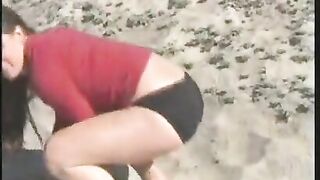 Large shit on the sand