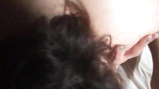 Girl takes a big shit in her ass while getting fucked