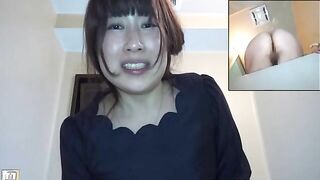 Woman messes with her own shit in high heels