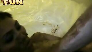 Asian slut HoneyBee eats a shitload of shit