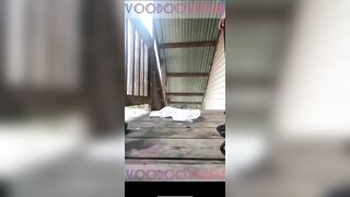 Woman takes a dump in her panties and throws them on the floor