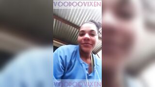 Woman takes a dump in her panties and throws them on the floor