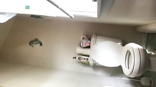Woman spreads her ass and shows her shit covered pussy