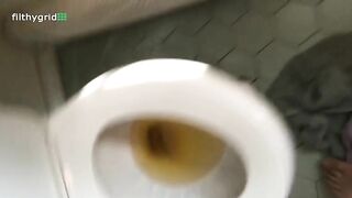 Woman spreads her ass and shows her shit covered pussy