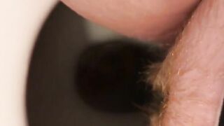 Woman spreads her ass and shits in a toilet