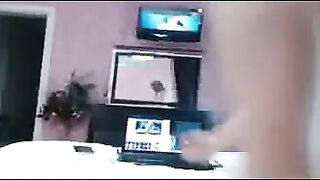 Blonde masturbates ass with shitty dildo