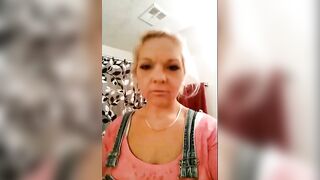 Woman takes a huge shit on the tiled floor