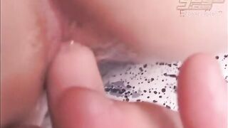 Girl takes a huge shit in a plastic bowl