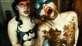 Dom's slut eats her shit