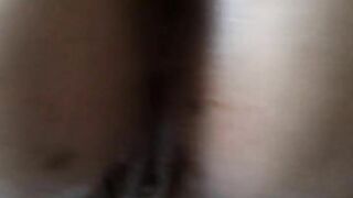 Woman with wet asshole spread wide