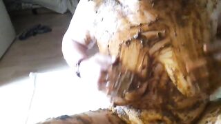 Bitch eats shit finally