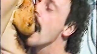 Girl masturbates with vibrator while guy eats her ass
