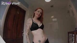 Messy chick eats shit for breakfast