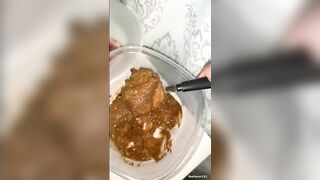 Guy eats shit