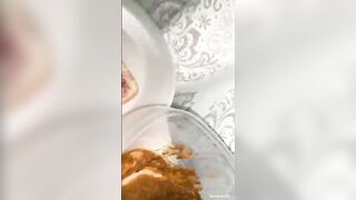 Guy eats shit