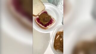 Guy eats shit